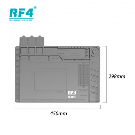 RF4 RF-PO11 Anti Static ESD Safe Heat Insulation Silicone Magnetic Mat For